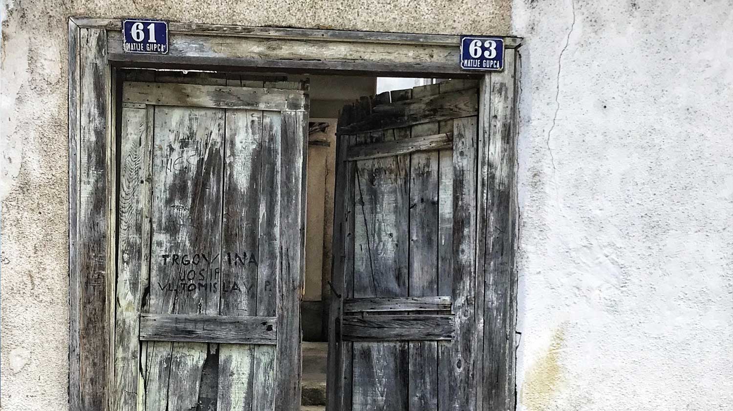 Old door in Mostar Bosnia